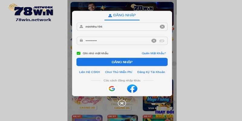 Người đăng nhập cần điền đầy đủ thông tin theo hướng dẫn